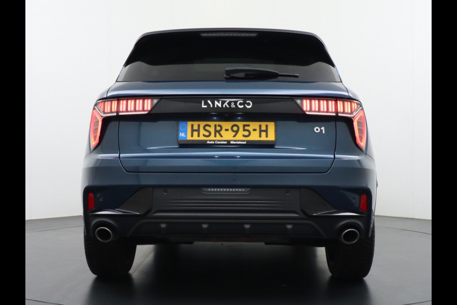 Lynk & Co 01 1.5 PHEV AUT-7 4wd 261pk Pano-Schuif-K-dak 20" 360°Camera Apple Carplay Android Auto Adaptive-Cr NaviPdc-a+v Ecc Keyless Led M-B Elek.Memory.Stoel File assistent Dodehoek detector Elektrisch bedienbare achterklep Rijstrooksensor Wifi Verkeersbord detectie 425Nm koppel 3,7kw laadvermogen A-label Euro 6 Hybride Benzine / Elektrisch rijden tot ca 69km  1800kg trekvermogen