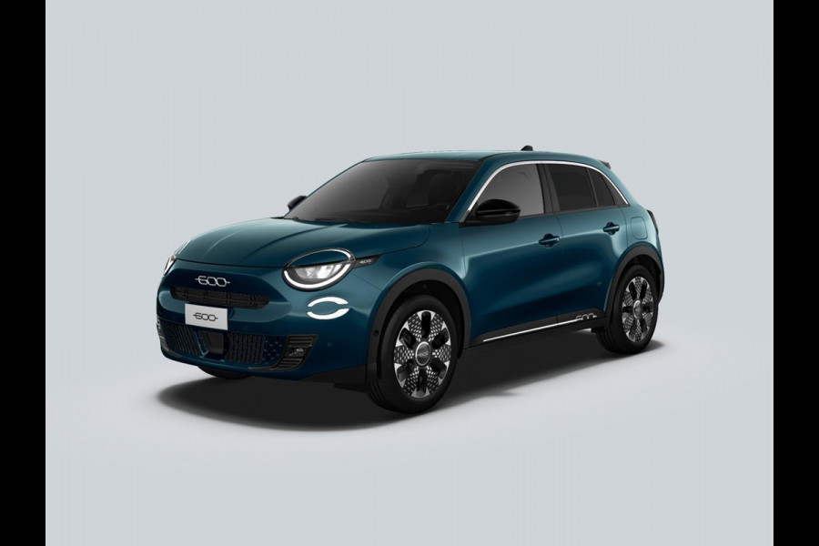 Fiat 600 1.2 Hybrid 145pk La Prima | Clima | Adapt. Cruise | Camera | BSM | 18" | Stoelverwarming | Apple Carplay | Elektr. A-Klep