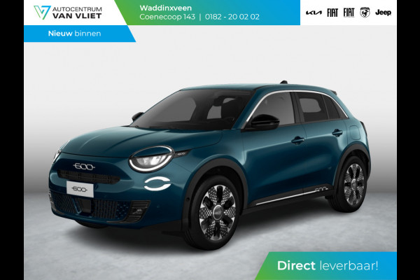 Fiat 600 1.2 Hybrid 145pk La Prima | Clima | Adapt. Cruise | Camera | BSM | 18" | Stoelverwarming | Apple Carplay | Elektr. A-Klep