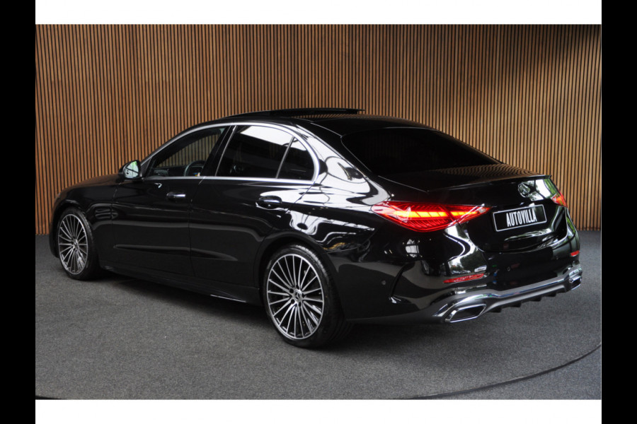 Mercedes-Benz C-Klasse 180 AMG Panodak Navi Leer Camera PTS Nightpack PTS Ambient LM velgen