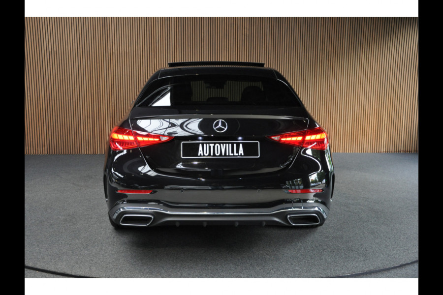 Mercedes-Benz C-Klasse 180 AMG Panodak Navi Leer Camera PTS Nightpack PTS Ambient LM velgen