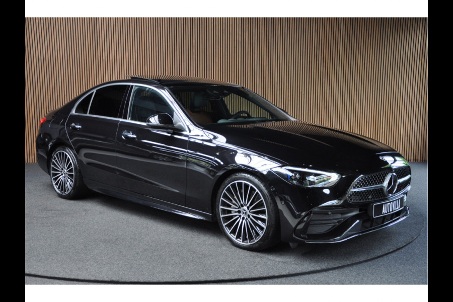 Mercedes-Benz C-Klasse 180 AMG Panodak Navi Leer Camera PTS Nightpack PTS Ambient LM velgen