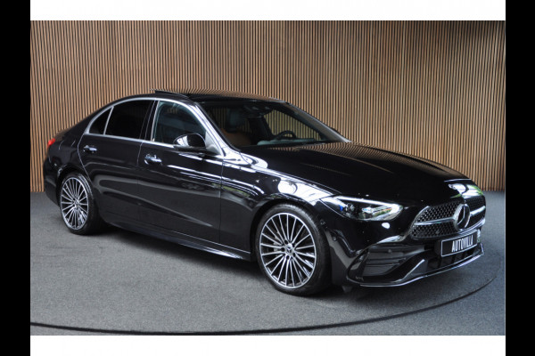 Mercedes-Benz C-Klasse 180 AMG Panodak Navi Leer Camera PTS Nightpack PTS Ambient LM velgen