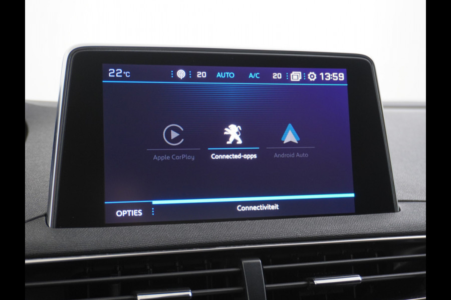 Peugeot 3008 T131PK Navi Camera Apple Carplay Android Pdc Mirror-Screen Auto BordHerkenning Ecc Cruise Control Bluetooth Regen-Licht Sensor L Privacy glass PureTech Blue Edition Executive Orig. NL se auto 1e eigenaar EURO6