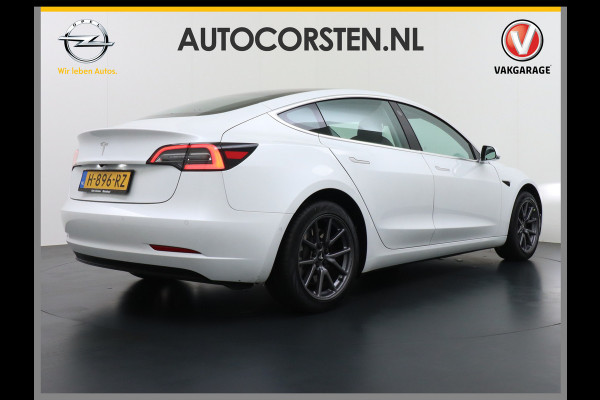 Tesla Model 3 RWD SR+ 60kWh 325PK FSD 3-Computer 18" AutoPilot Leder PanoDak Adaptive-Cruise Lmv Camera's Elektr.-Stuur+Stoelen+Spiegels+Geheu Navi LED Comfortstoelen ACC DAB Voorverwarmen interieur via App Keyless via Telefoonsleutel One-Pedal-Drive Origineel Nederlandse auto tot 11kw laden thuis! 1.584kg licht! Accu Garantie tot 28-04-2028/160.000km
