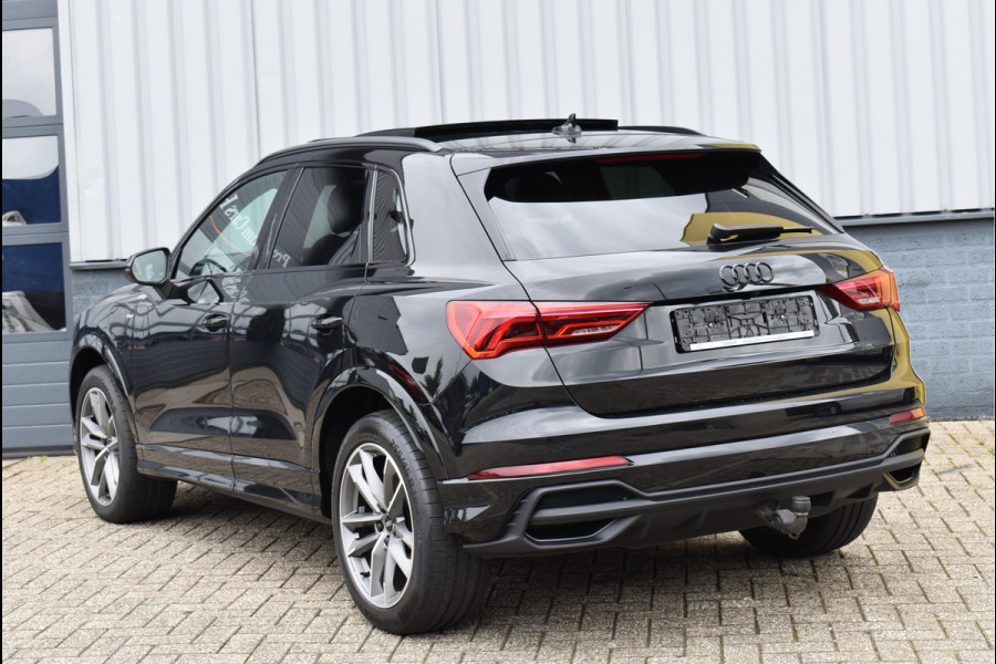 Audi Q3 45 TFSI e 245 Pk S-Line Black Ed Pano Memory Leder Matrix ACC Keyless Sfeer Trekhaak 19 Inch