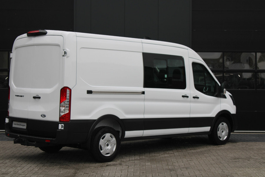 Ford Transit 350 2.0 TDCI 165pk L3H2 Dubbel Cabine Trend 6 zits - Carplay - Trekhaak - Camera - 2800kg Trekgewicht - Rijklaar