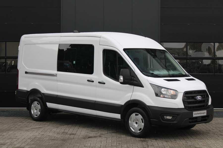 Ford Transit 350 2.0 TDCI 165pk L3H2 Dubbel Cabine Trend 6 zits - Carplay - Trekhaak - Camera - 2800kg Trekgewicht - Rijklaar