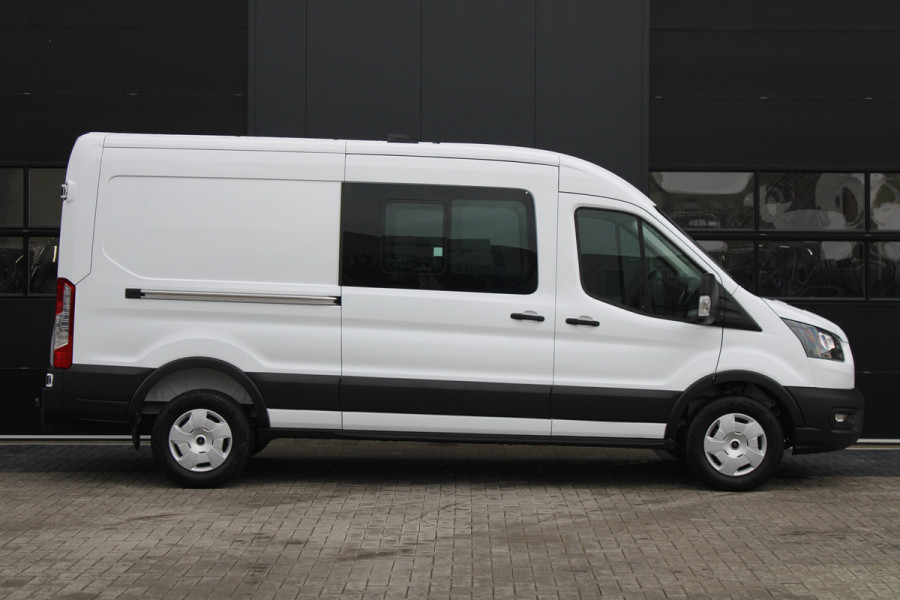 Ford Transit 350 2.0 TDCI 165pk L3H2 Dubbel Cabine Trend 6 zits - Carplay - Trekhaak - Camera - 2800kg Trekgewicht - Rijklaar