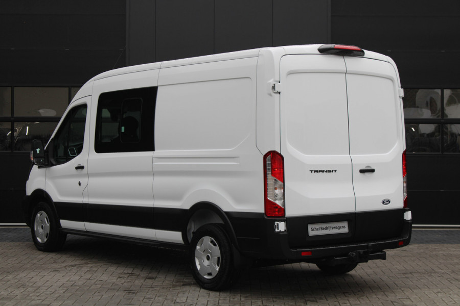 Ford Transit 350 2.0 TDCI 165pk L3H2 Dubbel Cabine Trend 6 zits - Carplay - Trekhaak - Camera - 2800kg Trekgewicht - Rijklaar