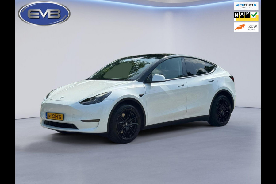 Tesla Model Y Long Range AWD 75 kWh Black line, 20 inch, panoramadak, leder, Nederlandse auto met nationale auto pas