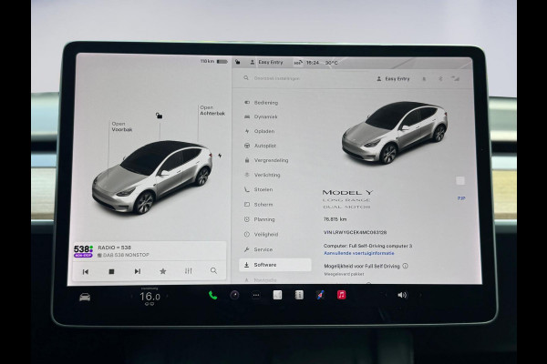 Tesla Model Y Long Range AWD 75 kWh Black line, 20 inch, panoramadak, leder, Nederlandse auto met nationale auto pas