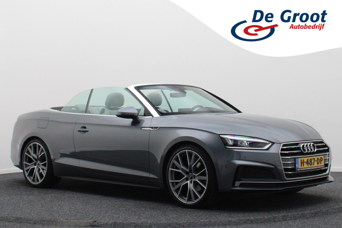 Audi A5 Cabriolet 40 TFSI Sport S Line Edition Leer, Apple Carplay, Verwarmd Stuurwiel, Cruise, PDC, Navigatie, LED, 20'' Audi A5 Cabriolet 40 TFSI Sport S Line Edition Leer, Apple Carplay, Verwarmd Stuurwiel, Cruise, PDC, Navigatie, LED, 20''