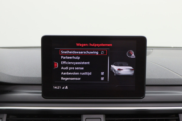 Audi A5 Cabriolet 40 TFSI Sport S Line Edition Leer, Apple Carplay, Verwarmd Stuurwiel, Cruise, PDC, Navigatie, LED, 20''