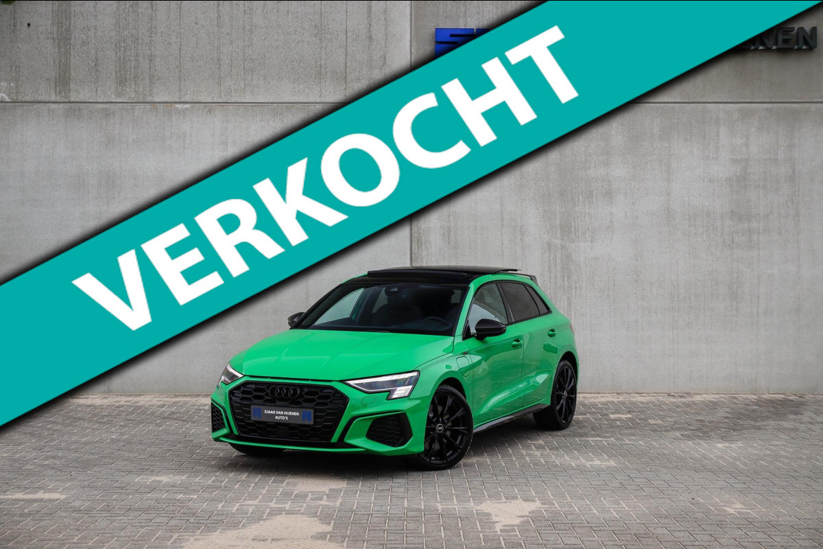 Audi A3 Sportback 45 TFSI e PHEV S Edition S-line 245pk S-Tronic! Panoramadak|Virtual Cockpit|Kuipstoelen elektrisch|Matrix|Black Audi A3 Sportback 45 TFSI e PHEV S Edition S-line 245pk S-Tronic! Panoramadak|Virtual Cockpit|Kuipstoelen elektrisch|Matrix|Black