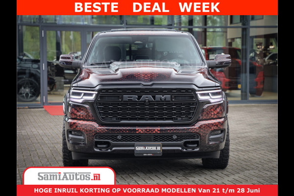 Dodge Ram COBRA EDITION | 1500 Limited Night High Output 540HP 706Nm | Massage + Full Option | De Meest Luxe en Volle Pick-Up in zijn Klas Comfortabele Dubbele Cabine met Royale 5 Zitplaatsen | BPM vrij | Nu Leverbaar uit Voorraad | Voorraad Nr 2292 - 5178 | Cobra package is meerprijs |