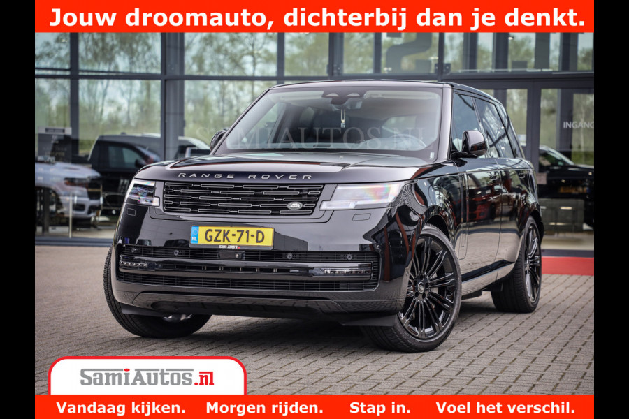 Land Rover Range Rover P550e | NIGHT | GARANTIE TOT 14-03-2029 | HEAD-UP | ACHTERAS BESTURING | SOFT CLOSE | PHEV | 23 INCH VELGEN | PANORAMADAK | STUURVERWARMING | STOEL KOELING | Fabrieksgarantie tot 14-03-2029 – Geniet van gemoedsrust met uitgebreide dekking tot deze datum. GZK-71-D