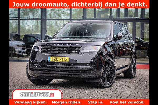 Land Rover Range Rover P550e | NIGHT | GARANTIE TOT 14-03-2029 | HEAD-UP | ACHTERAS BESTURING | SOFT CLOSE | PHEV | 23 INCH VELGEN | PANORAMADAK | STUURVERWARMING | STOEL KOELING | Fabrieksgarantie tot 14-03-2029 – Geniet van gemoedsrust met uitgebreide dekking tot deze datum. GZK-71-D