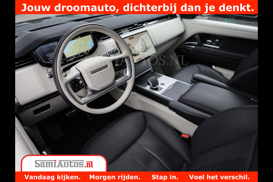 Land Rover Range Rover P550e | NIGHT | GARANTIE TOT 14-03-2029 | HEAD-UP | ACHTERAS BESTURING | SOFT CLOSE | PHEV | 23 INCH VELGEN | PANORAMADAK | STUURVERWARMING | STOEL KOELING | Fabrieksgarantie tot 14-03-2029 – Geniet van gemoedsrust met uitgebreide dekking tot deze datum. GZK-71-D