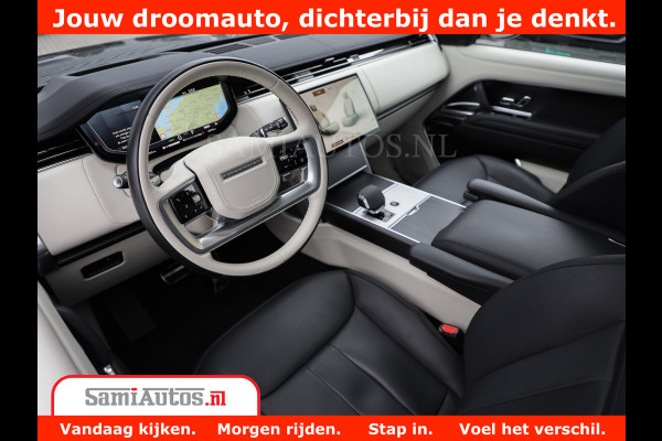 Land Rover Range Rover P550e | NIGHT | GARANTIE TOT 14-03-2029 | HEAD-UP | ACHTERAS BESTURING | SOFT CLOSE | PHEV | 23 INCH VELGEN | PANORAMADAK | STUURVERWARMING | STOEL KOELING | Fabrieksgarantie tot 14-03-2029 – Geniet van gemoedsrust met uitgebreide dekking tot deze datum. GZK-71-D
