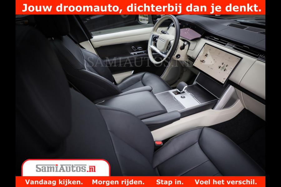 Land Rover Range Rover P550e | NIGHT | GARANTIE TOT 14-03-2029 | HEAD-UP | ACHTERAS BESTURING | SOFT CLOSE | PHEV | 23 INCH VELGEN | PANORAMADAK | STUURVERWARMING | STOEL KOELING | Fabrieksgarantie tot 14-03-2029 – Geniet van gemoedsrust met uitgebreide dekking tot deze datum. GZK-71-D