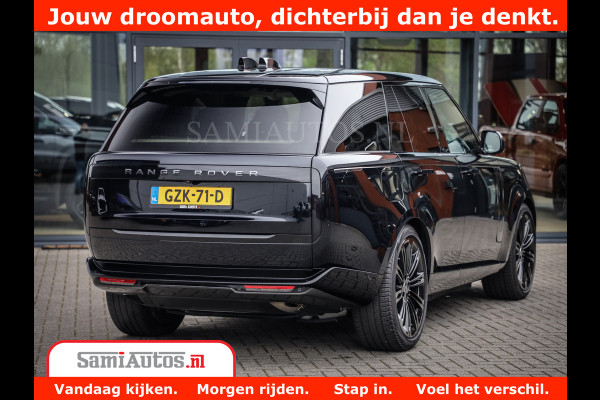 Land Rover Range Rover P550e | NIGHT | GARANTIE TOT 14-03-2029 | HEAD-UP | ACHTERAS BESTURING | SOFT CLOSE | PHEV | 23 INCH VELGEN | PANORAMADAK | STUURVERWARMING | STOEL KOELING | Fabrieksgarantie tot 14-03-2029 – Geniet van gemoedsrust met uitgebreide dekking tot deze datum. GZK-71-D