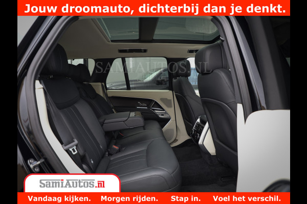 Land Rover Range Rover P550e | NIGHT | GARANTIE TOT 14-03-2029 | HEAD-UP | ACHTERAS BESTURING | SOFT CLOSE | PHEV | 23 INCH VELGEN | PANORAMADAK | STUURVERWARMING | STOEL KOELING | Fabrieksgarantie tot 14-03-2029 – Geniet van gemoedsrust met uitgebreide dekking tot deze datum. GZK-71-D