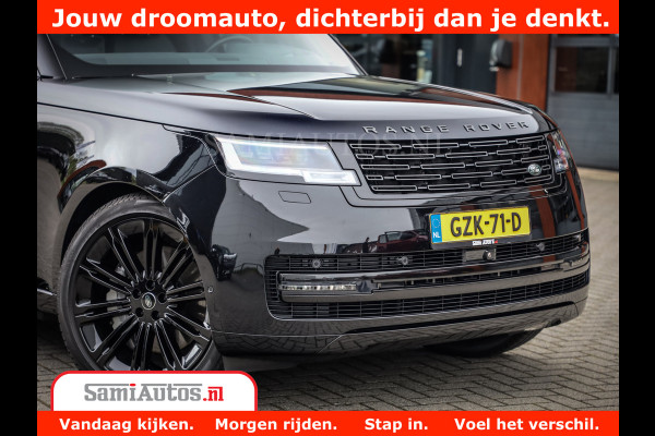 Land Rover Range Rover P550e | NIGHT | GARANTIE TOT 14-03-2029 | HEAD-UP | ACHTERAS BESTURING | SOFT CLOSE | PHEV | 23 INCH VELGEN | PANORAMADAK | STUURVERWARMING | STOEL KOELING | Fabrieksgarantie tot 14-03-2029 – Geniet van gemoedsrust met uitgebreide dekking tot deze datum. GZK-71-D