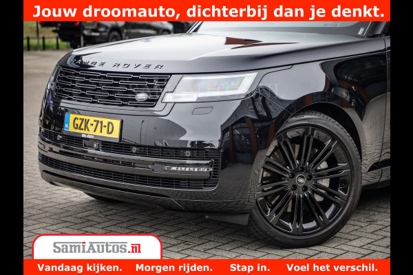 Land Rover Range Rover P550e | NIGHT | GARANTIE TOT 14-03-2029 | HEAD-UP | ACHTERAS BESTURING | SOFT CLOSE | PHEV | 23 INCH VELGEN | PANORAMADAK | STUURVERWARMING | STOEL KOELING | Fabrieksgarantie tot 14-03-2029 – Geniet van gemoedsrust met uitgebreide dekking tot deze datum. GZK-71-D