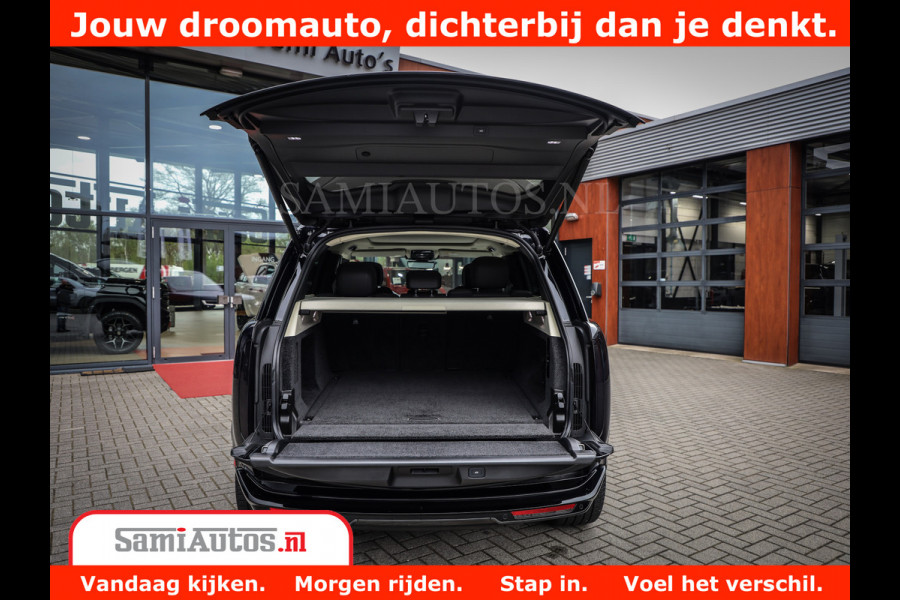 Land Rover Range Rover P550e | NIGHT | GARANTIE TOT 14-03-2029 | HEAD-UP | ACHTERAS BESTURING | SOFT CLOSE | PHEV | 23 INCH VELGEN | PANORAMADAK | STUURVERWARMING | STOEL KOELING | Fabrieksgarantie tot 14-03-2029 – Geniet van gemoedsrust met uitgebreide dekking tot deze datum. GZK-71-D