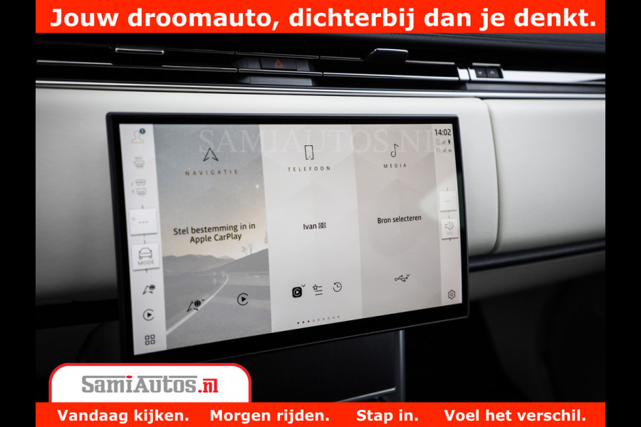 Land Rover Range Rover P550e | NIGHT | GARANTIE TOT 14-03-2029 | HEAD-UP | ACHTERAS BESTURING | SOFT CLOSE | PHEV | 23 INCH VELGEN | PANORAMADAK | STUURVERWARMING | STOEL KOELING | Fabrieksgarantie tot 14-03-2029 – Geniet van gemoedsrust met uitgebreide dekking tot deze datum. GZK-71-D