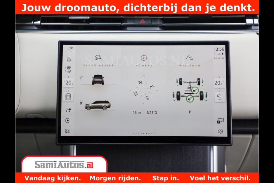 Land Rover Range Rover P550e | NIGHT | GARANTIE TOT 14-03-2029 | HEAD-UP | ACHTERAS BESTURING | SOFT CLOSE | PHEV | 23 INCH VELGEN | PANORAMADAK | STUURVERWARMING | STOEL KOELING | Fabrieksgarantie tot 14-03-2029 – Geniet van gemoedsrust met uitgebreide dekking tot deze datum. GZK-71-D