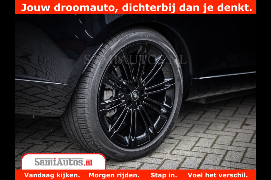 Land Rover Range Rover P550e | NIGHT | GARANTIE TOT 14-03-2029 | HEAD-UP | ACHTERAS BESTURING | SOFT CLOSE | PHEV | 23 INCH VELGEN | PANORAMADAK | STUURVERWARMING | STOEL KOELING | Fabrieksgarantie tot 14-03-2029 – Geniet van gemoedsrust met uitgebreide dekking tot deze datum. GZK-71-D