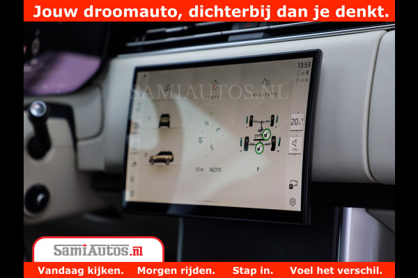 Land Rover Range Rover P550e | NIGHT | GARANTIE TOT 14-03-2029 | HEAD-UP | ACHTERAS BESTURING | SOFT CLOSE | PHEV | 23 INCH VELGEN | PANORAMADAK | STUURVERWARMING | STOEL KOELING | Fabrieksgarantie tot 14-03-2029 – Geniet van gemoedsrust met uitgebreide dekking tot deze datum. GZK-71-D