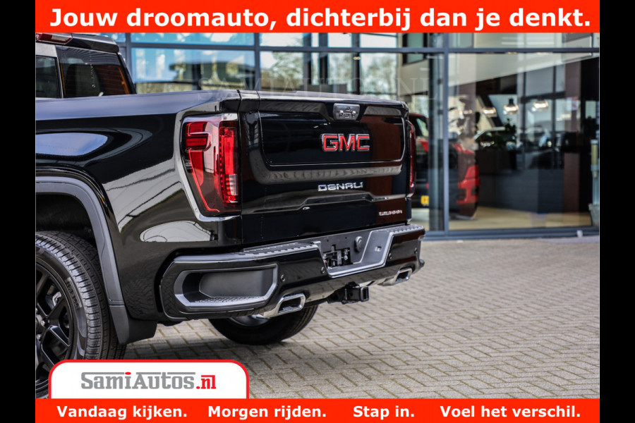 GMC Sierra DENALI 6,2 V8 Full Option | De Meest Luxe Pick-Up in zijn Klasse | Comfortabele Dubbele Cabine met Royale 5 Zitplaatsen | BPM vrij | Nu Leverbaar uit Voorraad | Voorraad Nr 431569