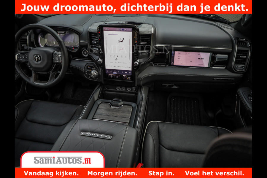 Dodge Ram 1500 Limited Night All-in prijs | High Output 540HP 706Nm | Massage + Full Option | De Meest Luxe en Volle Pick-Up in zijn Klass Comfortabele Dubbele Cabine met Royale 5 Zitplaatsen | BPM vrij | Nu Leverbaar uit Voorraad | Voorraad Nr 2367 - 5430