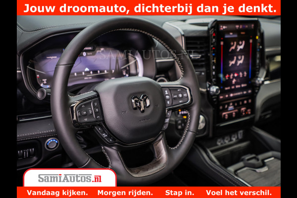 Dodge Ram 1500 Limited Night All-in prijs | High Output 540HP 706Nm | Massage + Full Option | De Meest Luxe en Volle Pick-Up in zijn Klass Comfortabele Dubbele Cabine met Royale 5 Zitplaatsen | BPM vrij | Nu Leverbaar uit Voorraad | Voorraad Nr 2367 - 5430