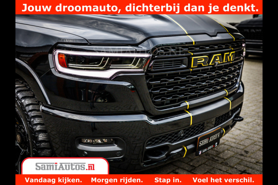 Dodge Ram 1500 Limited Night All-in prijs | High Output 540HP 706Nm | Massage + Full Option | De Meest Luxe en Volle Pick-Up in zijn Klass Comfortabele Dubbele Cabine met Royale 5 Zitplaatsen | BPM vrij | Nu Leverbaar uit Voorraad | Voorraad Nr 2367 - 5430