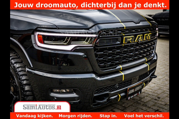 Dodge Ram 1500 Limited Night All-in prijs | High Output 540HP 706Nm | Massage + Full Option | De Meest Luxe en Volle Pick-Up in zijn Klass Comfortabele Dubbele Cabine met Royale 5 Zitplaatsen | BPM vrij | Nu Leverbaar uit Voorraad | Voorraad Nr 2367 - 5430