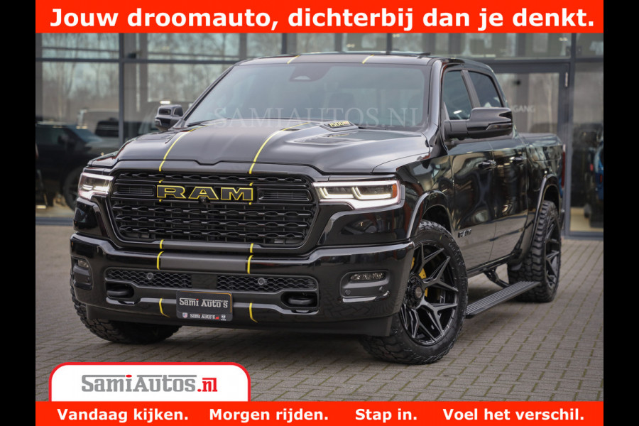 Dodge Ram 1500 Limited Night All-in prijs | High Output 540HP 706Nm | Massage + Full Option | De Meest Luxe en Volle Pick-Up in zijn Klass Comfortabele Dubbele Cabine met Royale 5 Zitplaatsen | BPM vrij | Nu Leverbaar uit Voorraad | Voorraad Nr 2367 - 5430