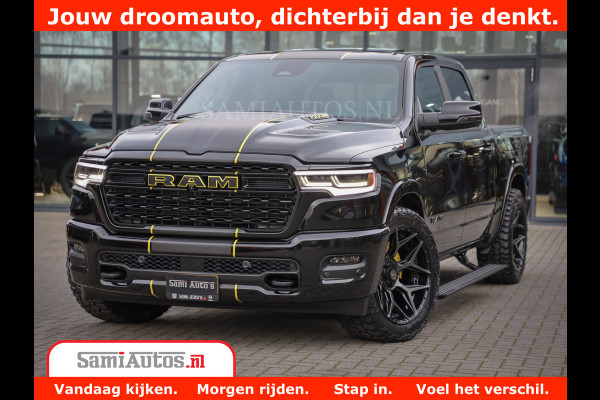 Dodge Ram 1500 Limited Night All-in prijs | High Output 540HP 706Nm | Massage + Full Option | De Meest Luxe en Volle Pick-Up in zijn Klass Comfortabele Dubbele Cabine met Royale 5 Zitplaatsen | BPM vrij | Nu Leverbaar uit Voorraad | Voorraad Nr 2367 - 5430