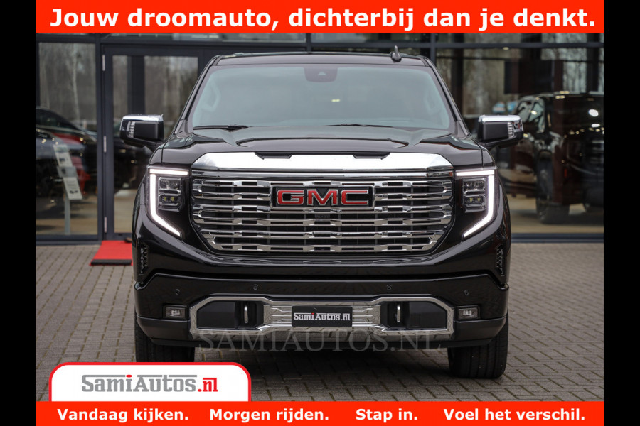 GMC Sierra DENALI | All-In Prijs | 6,2 V8 Full Option | De Meest Luxe Pick-Up in zijn Klasse | Comfortabele Dubbele Cabine met Royale 5 Zitplaatsen | BPM vrij | Nu Leverbaar uit Voorraad | Voorraad Nr 434420