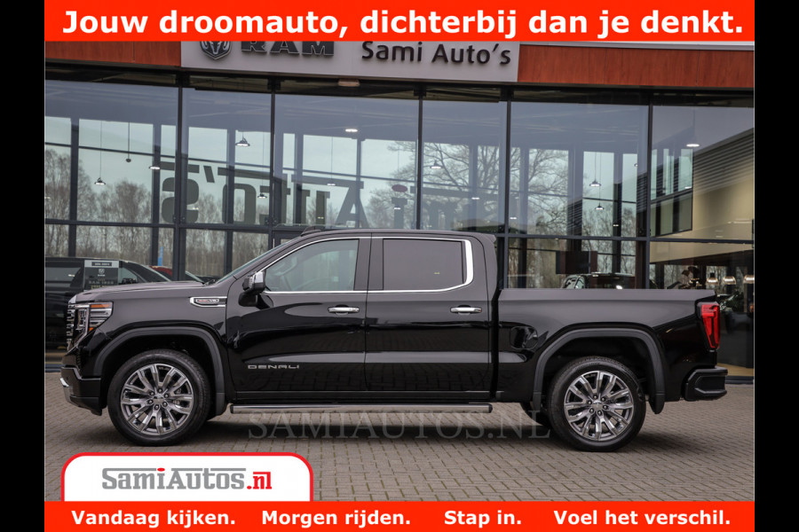 GMC Sierra DENALI | All-In Prijs | 6,2 V8 Full Option | De Meest Luxe Pick-Up in zijn Klasse | Comfortabele Dubbele Cabine met Royale 5 Zitplaatsen | BPM vrij | Nu Leverbaar uit Voorraad | Voorraad Nr 434420