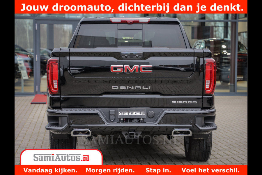 GMC Sierra DENALI | All-In Prijs | 6,2 V8 Full Option | De Meest Luxe Pick-Up in zijn Klasse | Comfortabele Dubbele Cabine met Royale 5 Zitplaatsen | BPM vrij | Nu Leverbaar uit Voorraad | Voorraad Nr 434420