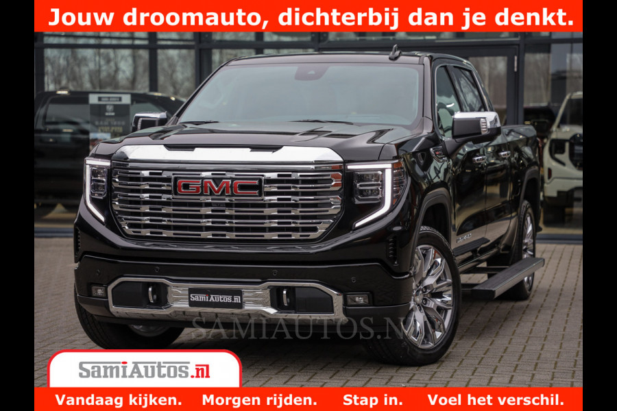 GMC Sierra DENALI | All-In Prijs | 6,2 V8 Full Option | De Meest Luxe Pick-Up in zijn Klasse | Comfortabele Dubbele Cabine met Royale 5 Zitplaatsen | BPM vrij | Nu Leverbaar uit Voorraad | Voorraad Nr 434420
