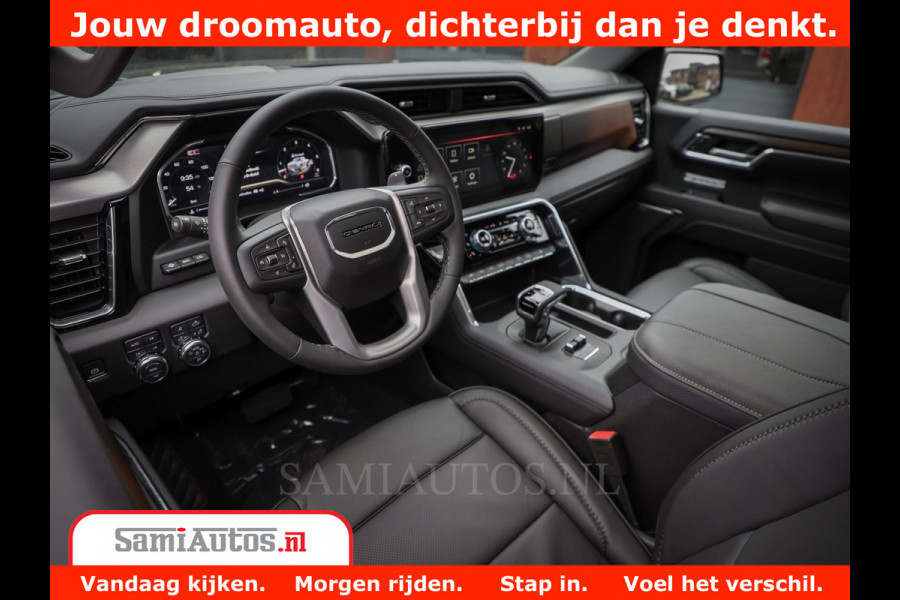 GMC Sierra DENALI | All-In Prijs | 6,2 V8 Full Option | De Meest Luxe Pick-Up in zijn Klasse | Comfortabele Dubbele Cabine met Royale 5 Zitplaatsen | BPM vrij | Nu Leverbaar uit Voorraad | Voorraad Nr 434420