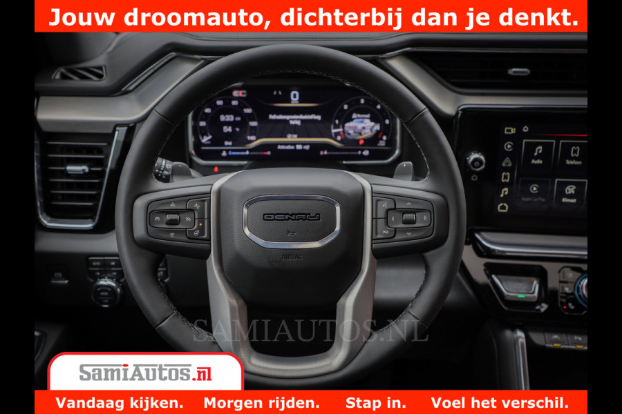 GMC Sierra DENALI | All-In Prijs | 6,2 V8 Full Option | De Meest Luxe Pick-Up in zijn Klasse | Comfortabele Dubbele Cabine met Royale 5 Zitplaatsen | BPM vrij | Nu Leverbaar uit Voorraad | Voorraad Nr 434420