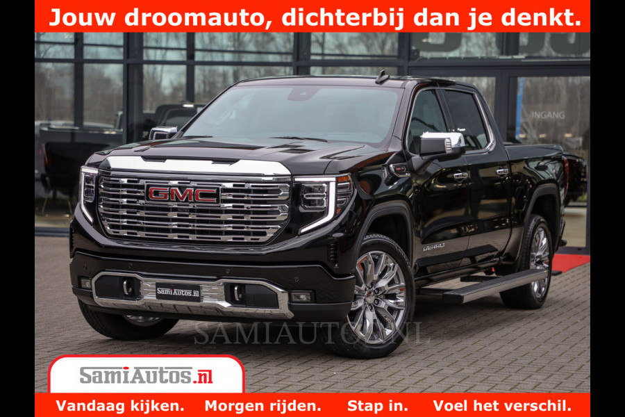GMC Sierra DENALI | All-In Prijs | 6,2 V8 Full Option | De Meest Luxe Pick-Up in zijn Klasse | Comfortabele Dubbele Cabine met Royale 5 Zitplaatsen | BPM vrij | Nu Leverbaar uit Voorraad | Voorraad Nr 434420
