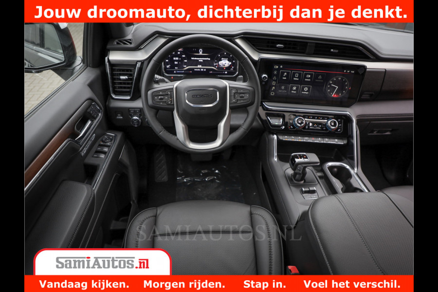 GMC Sierra DENALI 6.2 V8 426PK | Full Option | De Meest Luxe Pick-Up in zijn Klasse | Comfortabele Dubbele Cabine met Royale 5 Zitplaatsen | BPM vrij | Nu Leverbaar uit Voorraad | Voorraad Nr 419189