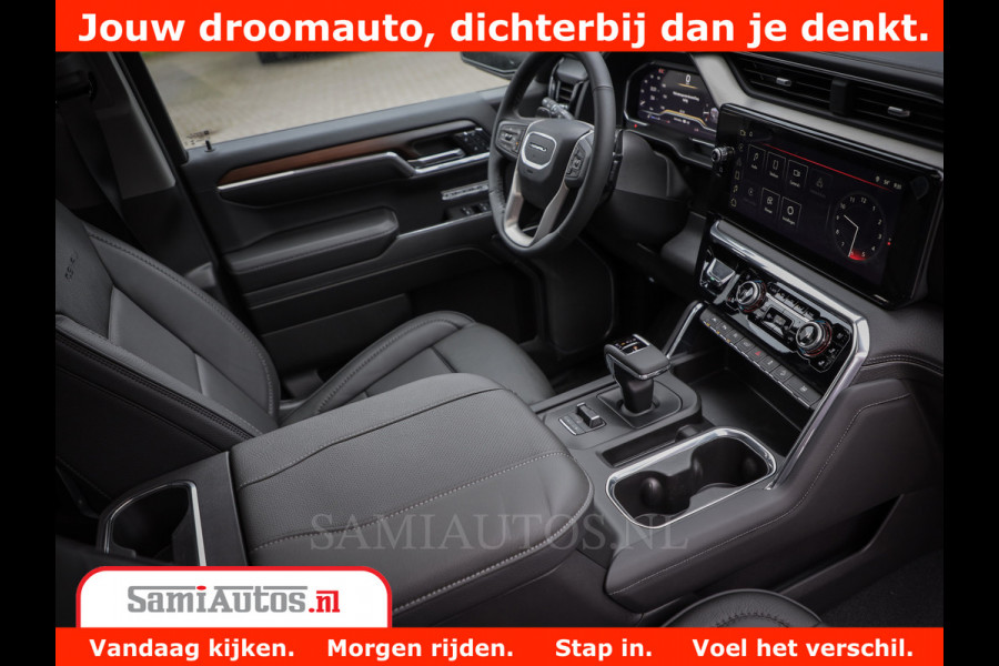 GMC Sierra DENALI 6.2 V8 426PK | Full Option | De Meest Luxe Pick-Up in zijn Klasse | Comfortabele Dubbele Cabine met Royale 5 Zitplaatsen | BPM vrij | Nu Leverbaar uit Voorraad | Voorraad Nr 419189